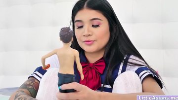 Hot Asian MILF fantasizes about perfect guy and she fucks him