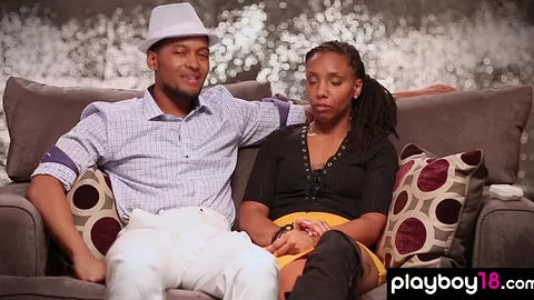 Amateur ebony babes sharing and fucking a big black cock