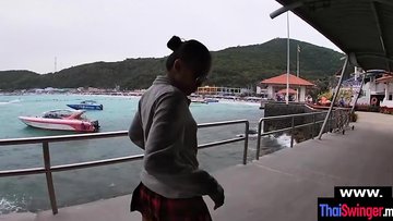 Beautiful day bike ride and quickie fuck with my Thai GF POV style