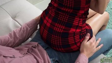 Stepbrother pummeling Natalia Nix sweet teen cooch