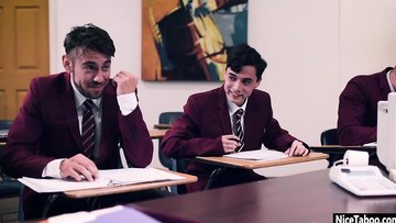 Group of guys fucked big ass teacher so hard in her classroom