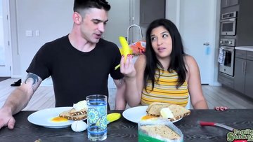 Stepsibs Mckenzie and Marcus get real intimate in front of their mom Gabriela