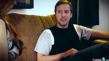 Guy banging his busty mistress next to crying MILF wife