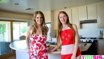 Teen stepsister Jane Rogers accidently fell on bros cock