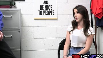 Stealing a pregnancy test got hot teen Charly Summer caught by a mall cop