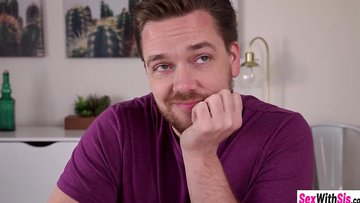 Two wet stepsister with small tits fucks a stepbrother with big hard cock