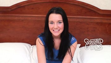 Petite 95lb raven-haired 18 yr old makes her debut porn