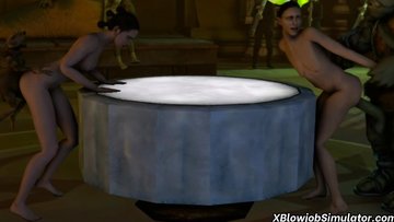 Star Wars Rey sex in foursome