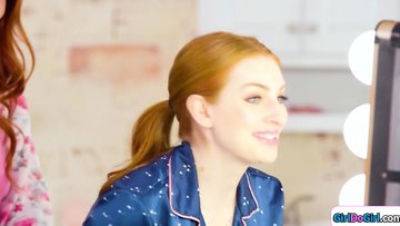 Redhead gfs kiss licking pussy and 69ing