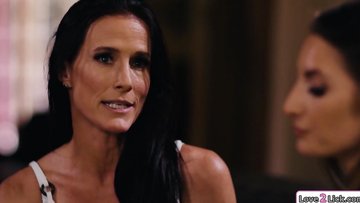 Big Tits mom fingers a mature womans piss hole