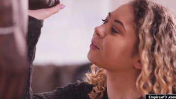 Skinny teen rammed by a enormous ebony dick