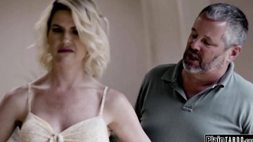 Great melons wifey makes husband see how she screws her stepson