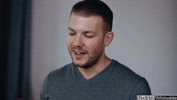 Stepson and bff double penetrate a mom