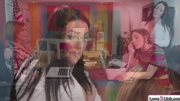 Employees check anal love with big boobs boss