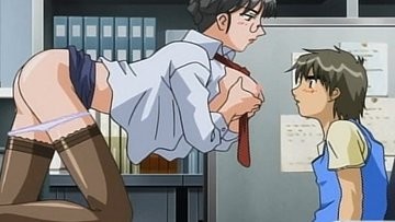 male has interview with big tits COUGAR secretary - Hentai Cartoon