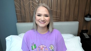 This teen with a butt blows dick and licks butt