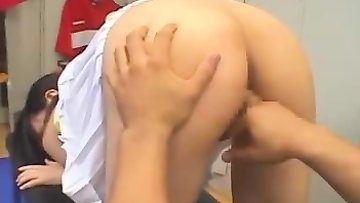 Japanese rammed at locker room love
