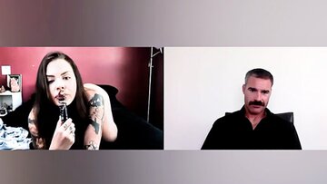 Doctor makes tattooed chick toy her vagina