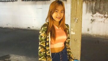 Shy Thai Bimbo with Colored Hair Enjoys Love