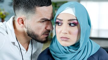 Arab teen with hijab Violet Gems gets focus lessons from her soccer coach