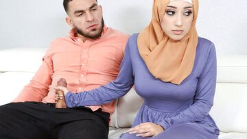 Arab virgin with hijab Violet Gems caught stealing cash by her client