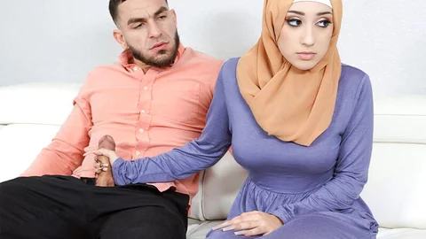 Arab virgin with hijab Violet Gems caught stealing cash by her client