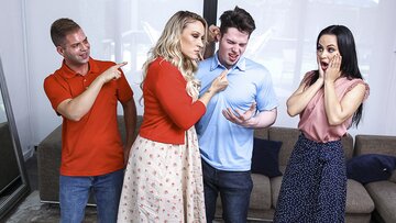 Mom's discipline their stepsons by sitting on their faces with asses!