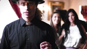 Priest didnt know he was marrying lesbians Mona Azar and Spencer Bradley