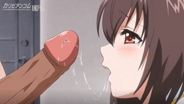 Skinny Hentai Lady Blackmailed into First blow job