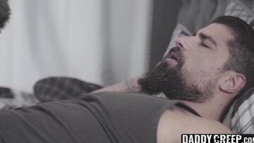 Muscular hunk hammers stepson bare after being sucked off