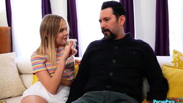 Stepfather Tommy Gets Bj Work From Small Blonde Daughter Coco Lovelock