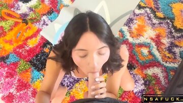 Caught by Step Sis during her Yoga she Sucked the CUMSHOT out of my Massive Cock