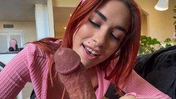 Laney Grey giving stepbrother Brad a nice HEAD