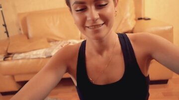 Sexy Chick Stretching Before Drill Huge Penis Home Love