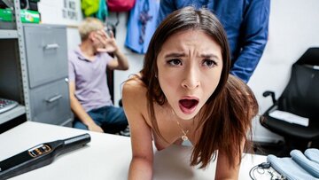 Stepbro watching his stepsis gets banged by the officers