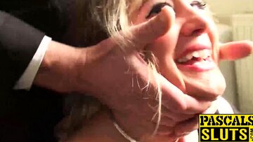 Hot blonde mature deepthroats and gets screwed by a bbw rod