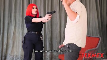 Hot and pervert police babe