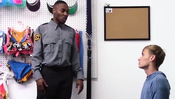 Blonde jock nailed doggystyle raw by BIG BLACK COCK police o