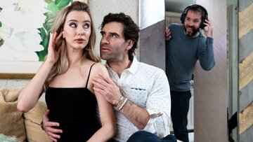 Sexy blonde teen screws a businessman