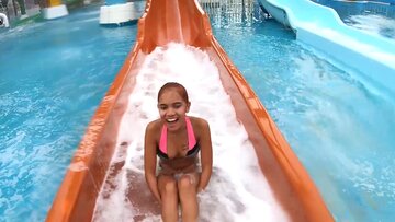 Waterpark fun and sexy love at home after