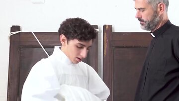 Strict dad messes around with twink prior to pub