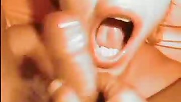 my swinger wife eating cum from a stranger