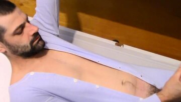 Sexy thug in onesie exposing big boobs butt and throbbin