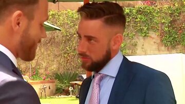 Luxurious room and two executives banging wild aft