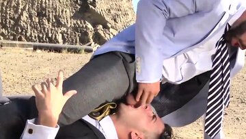 It fits daddy Hector De Silva beating a hunk outdoor