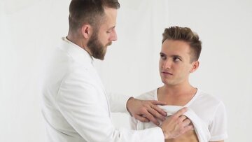 Youthful Mormon novice seduces his unshaven older fo