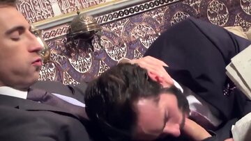 Hunky executive Deepthroating Kayden Gray did a do