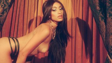 Black MAMA model sexy lingerie strips