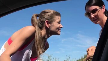 Linda Caprice and Sara Kay street fuck