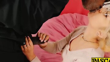 Blonde goddess Gia Dibella hammered by SIZABLE BLACK DICK after d